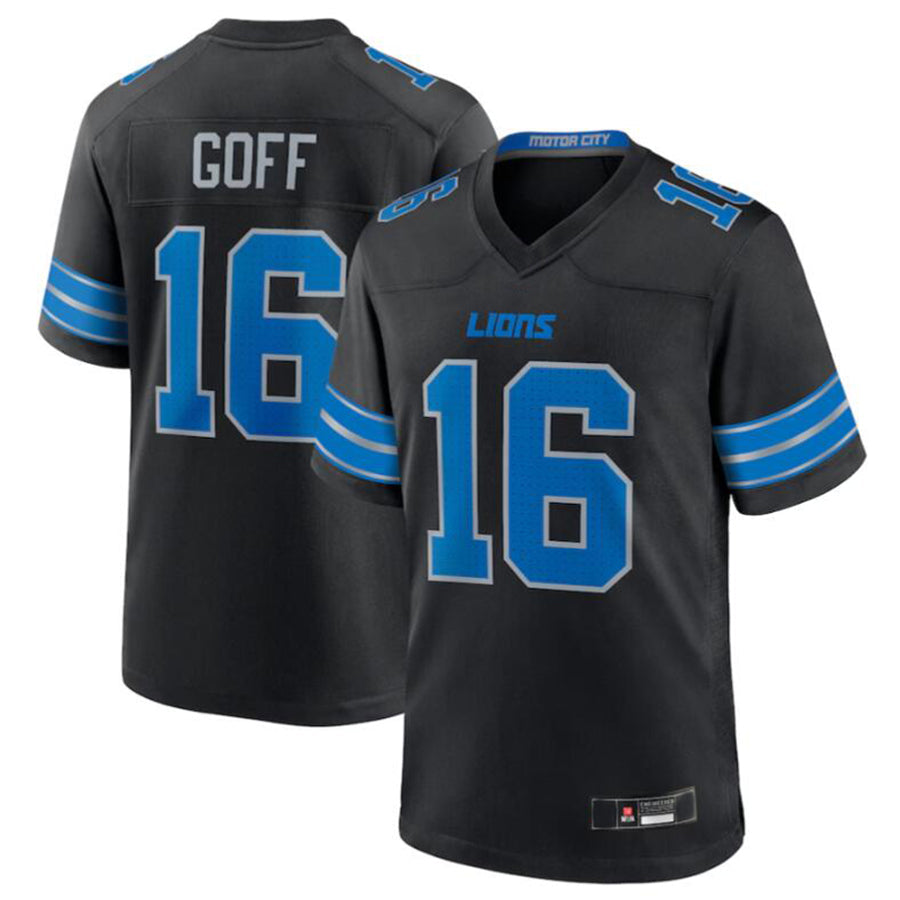 tocy D.Lions #16 Jared Goff Black 2nd Alternate Game Jersey American Stitched Jerseys