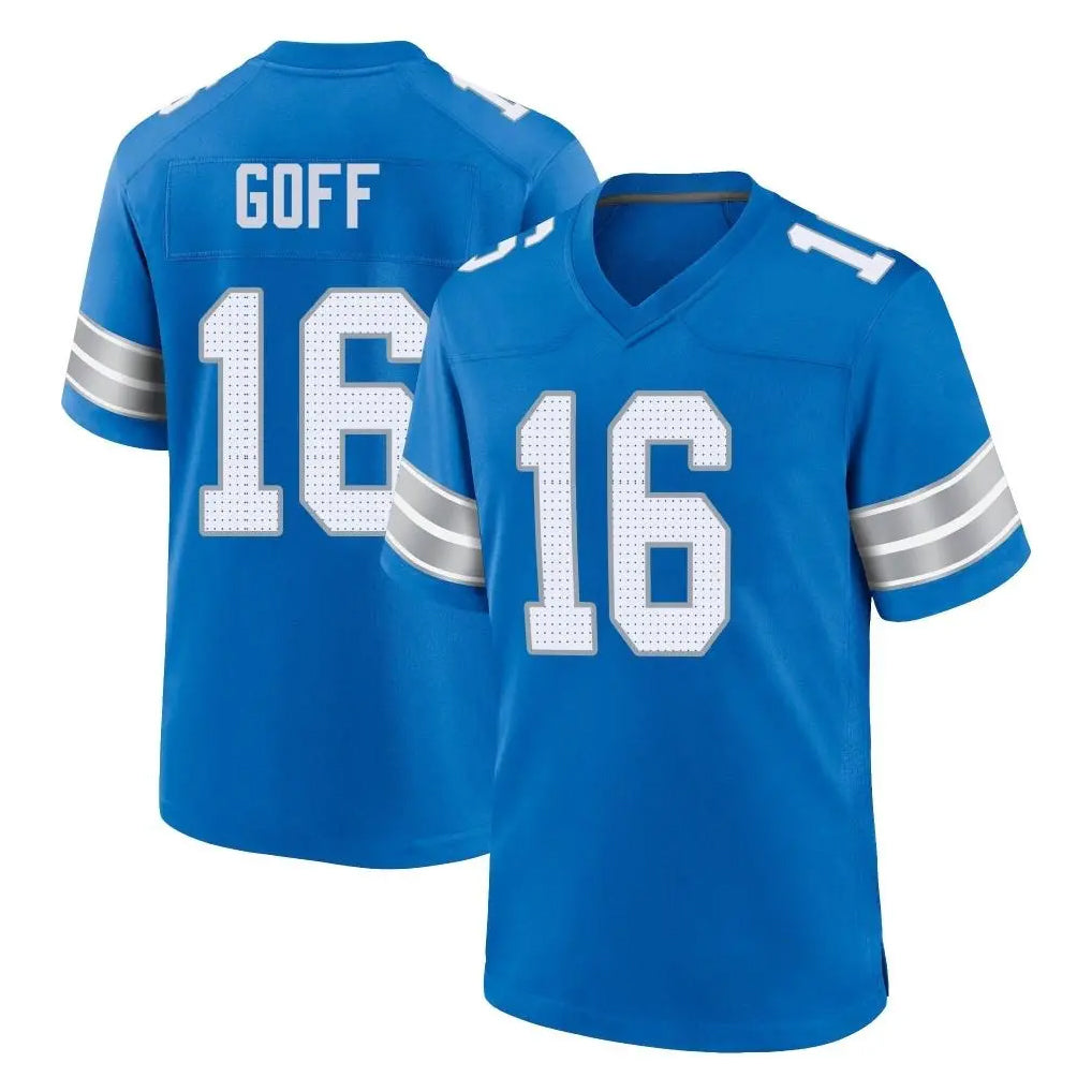 tocy D.Lions #16 Jared Goff Player Blue Alternate Home Game Stitched Jerseys