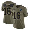tocy D.Lions #16 Jared Goff Player Olive 2025 Salute To Service Limited Home Game Stitched Jerseys