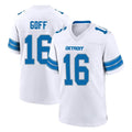 tocy D.Lions #16 Jared Goff Player White Alternate Home Game Stitched Jerseys