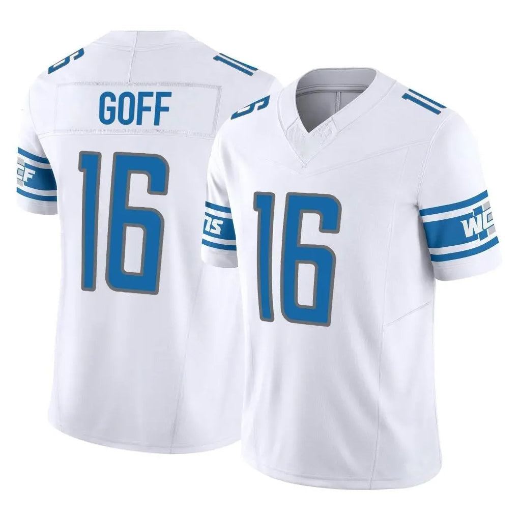tocy D.Lions #16 Jared Goff Player White Vapor F.U.S.E. Limited Home Game Stitched Jerseys
