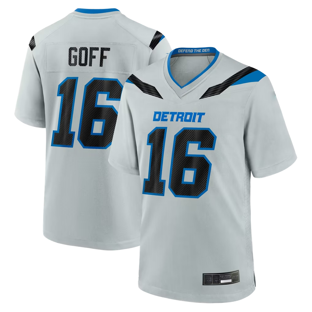 Tocy D.Lions #16 Jared Goff Silver 2026 Rivalries Collection Game Stitched Jerseys