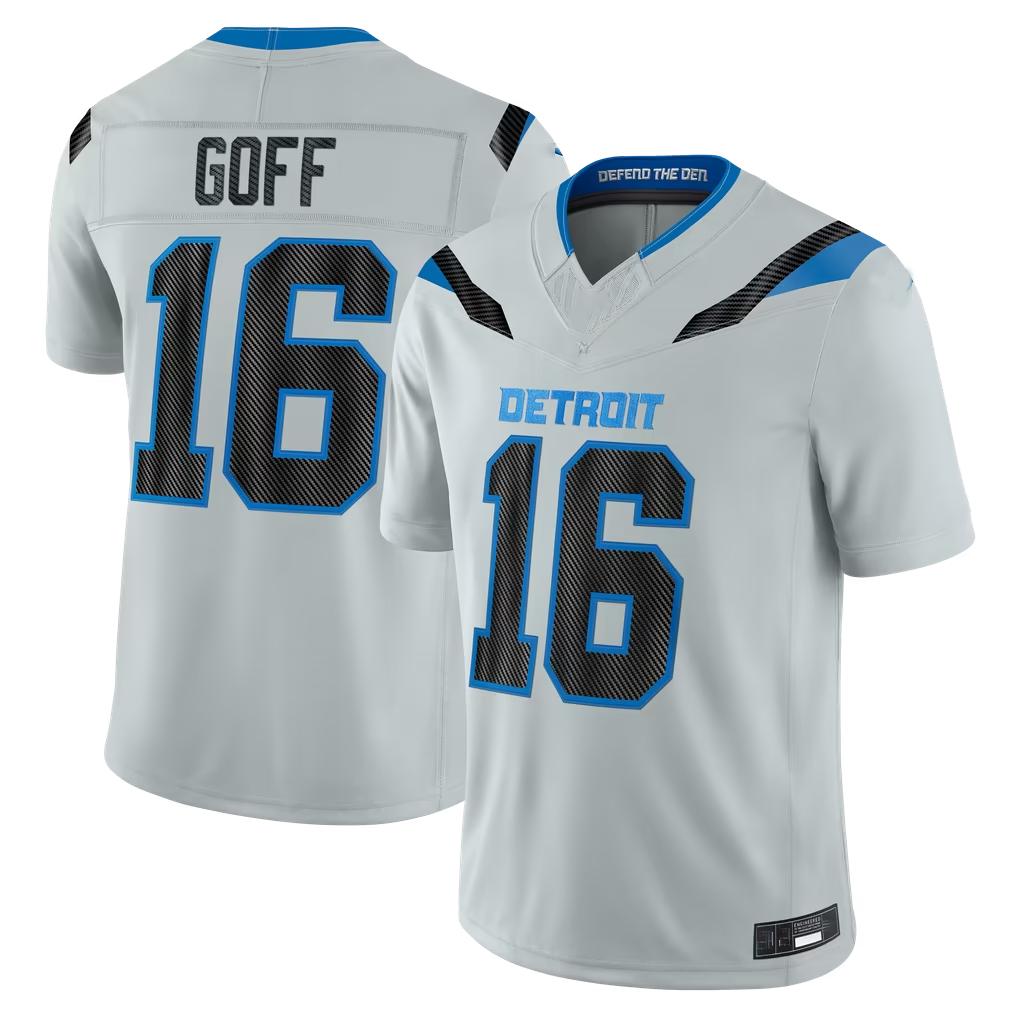Tocy D.Lions #16 Jared Goff Silver 2026 Rivalries Collection Limited Stitched Jerseys