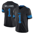 tocy D.Lions #1 Jameson Williams Player Black Alternate Vapor F.U.S.E. Limited Home Game Stitched Jerseys