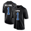 tocy D.Lions #1 Jameson Williams Player Black Fashion Home Game Stitched Jerseys