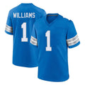 tocy D.Lions #1 Jameson Williams Player Blue Alternate Home Game Stitched Jerseys