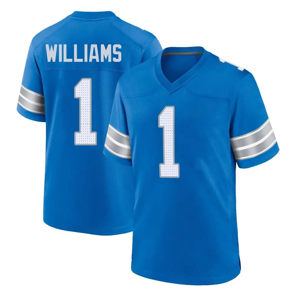 tocy D.Lions #1 Jameson Williams Player Blue Alternate Home Game Stitched Jerseys