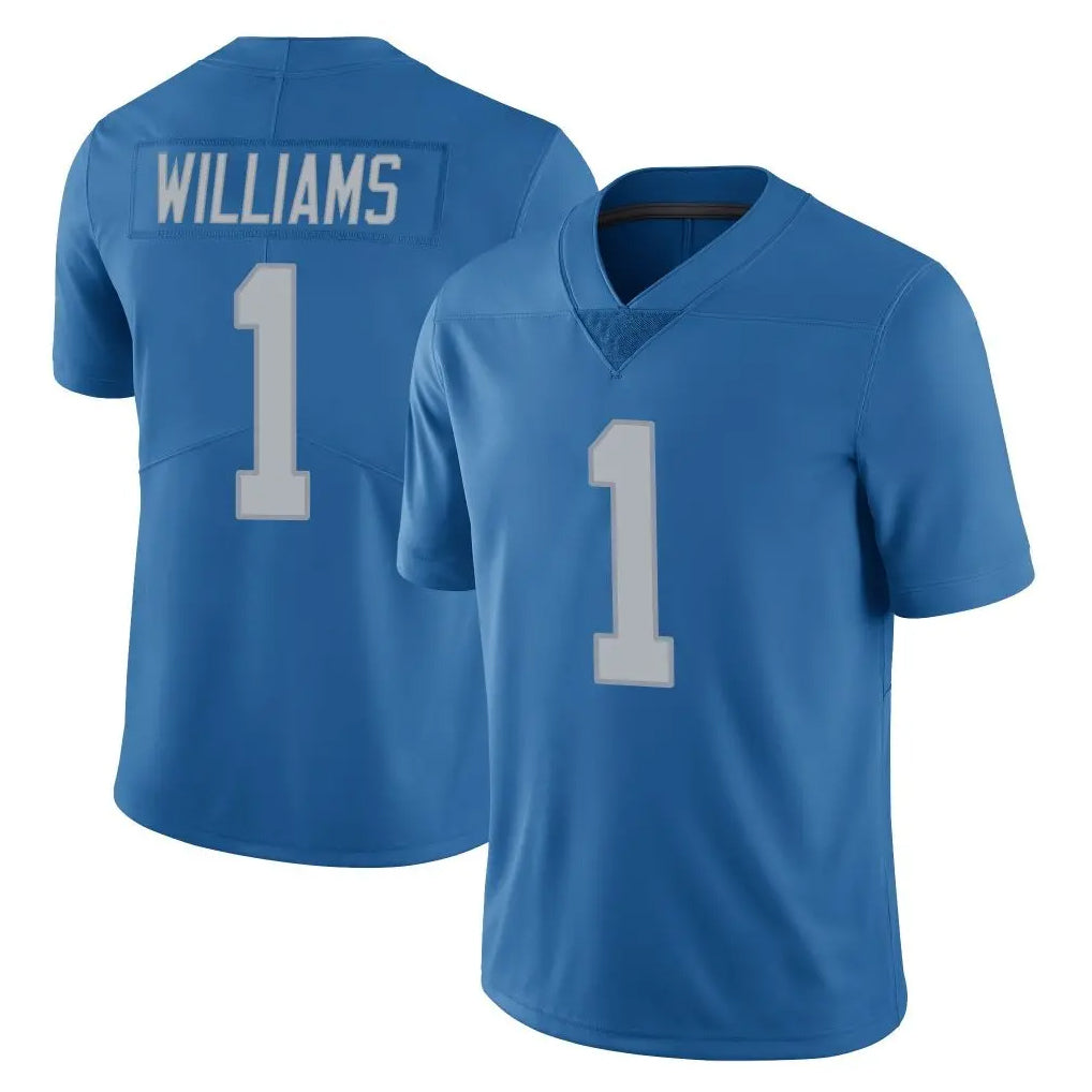tocy D.Lions #1 Jameson Williams Player Blue Limited Throwback Vapor Untouchable Stitched Jerseys