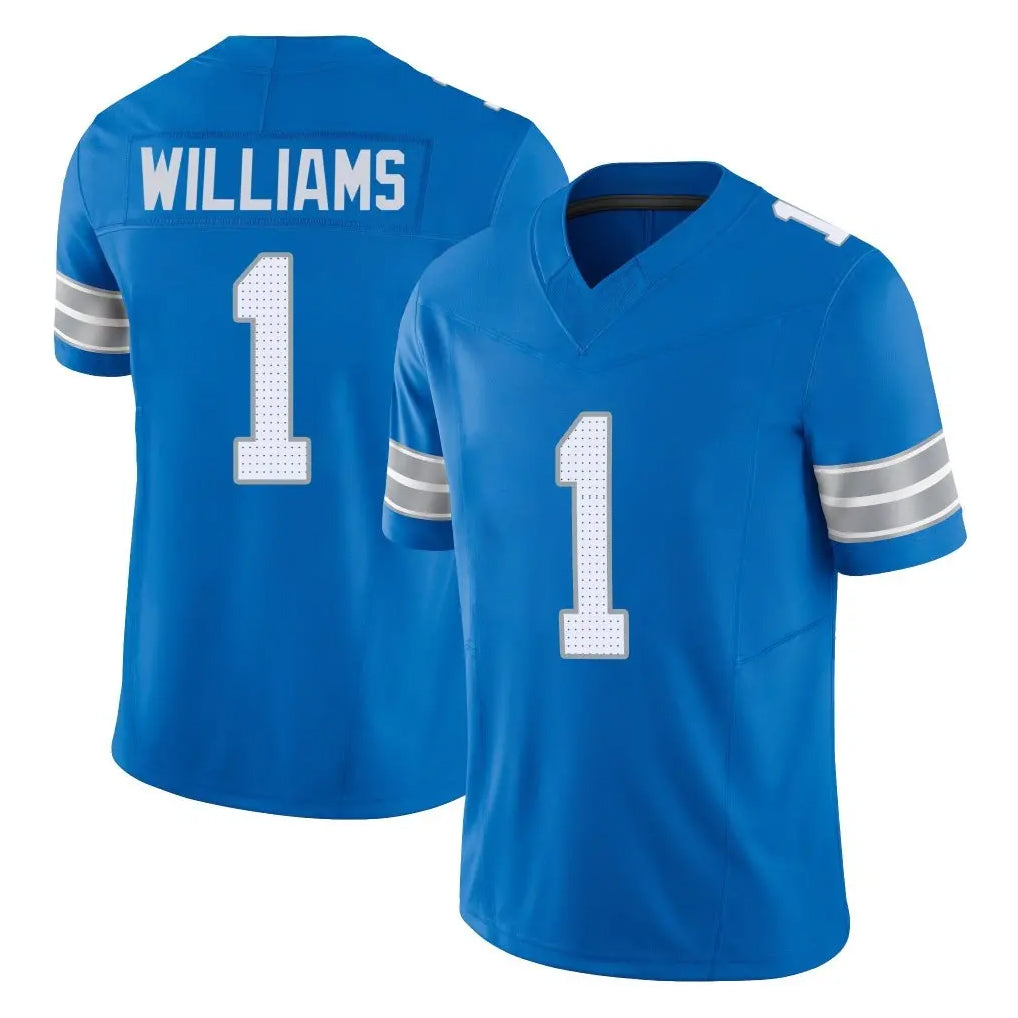 tocy D.Lions #1 Jameson Williams Player Blue Limited Vapor F.U.S.E. Alternate Home Game Stitched Jerseys