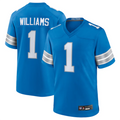 tocy D.Lions #1 Jameson Williams Player Blue Replica Game Stitched Jerseys