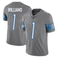 tocy D.Lions #1 Jameson Williams Player Gray Vapor Untouchable Limited Home Game Stitched Jerseys
