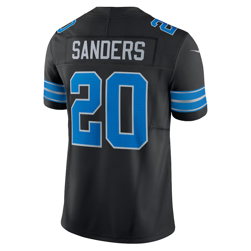 tocy D.Lions #20 Barry Sanders Black 2nd Alternate Vapor F.U.S.E. Limited Stitched Jerseys