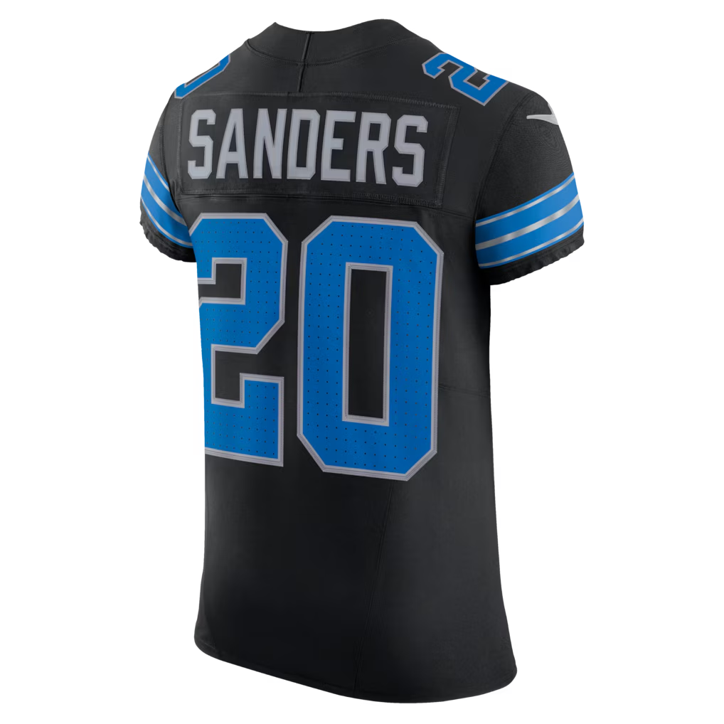 tocy D.Lions #20 Barry Sanders Black Alternate Vapor F.U.S.E. Elite Stitched Jerseys
