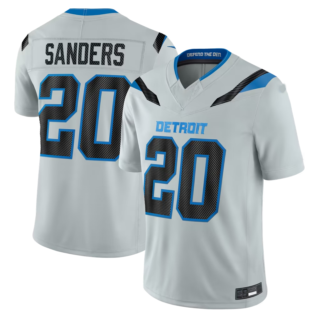 Tocy D.Lions #20 Barry Sanders Silver 2026 Rivalries Collection Limited Stitched Jerseys