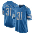 tocy D.Lions #31 Kerby Joseph Player Blue Home Game Stitched Jerseys