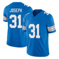 tocy D.Lions #31 Kerby Joseph Player Blue Limited Vapor F.U.S.E. Alternate Home Game Stitched Jerseys