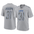 tocy D.Lions #31 Kerby Joseph Player Gray Atmosphere Fashion Home Game Stitched Jerseys