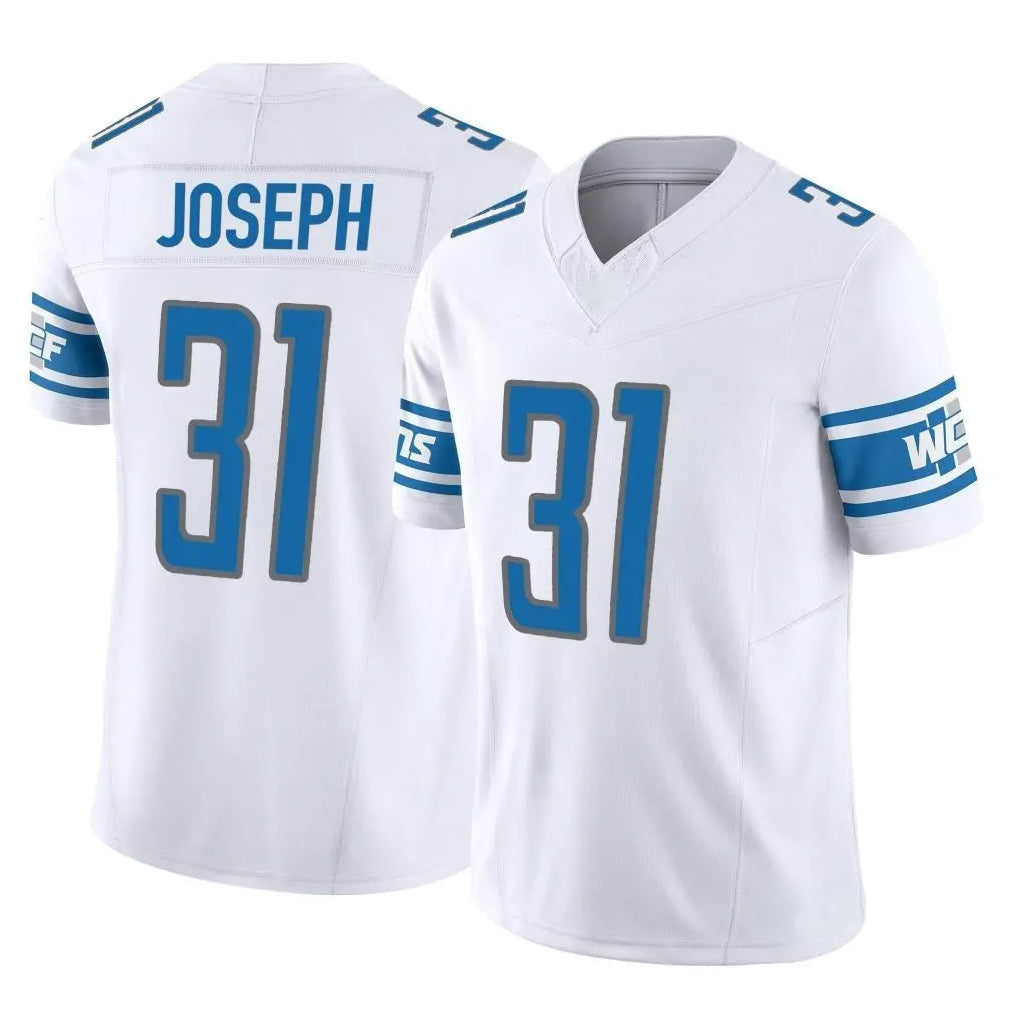 tocy D.Lions #31 Kerby Joseph Player White Vapor F.U.S.E. Limited Home Game Stitched Jerseys