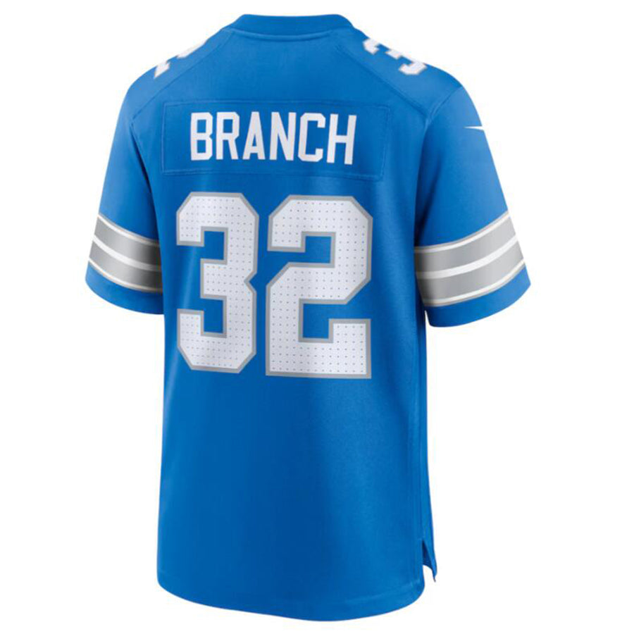 tocy D.Lions #32 Brian Branch Blue Game Jersey American Stitched Stitched Jerseys