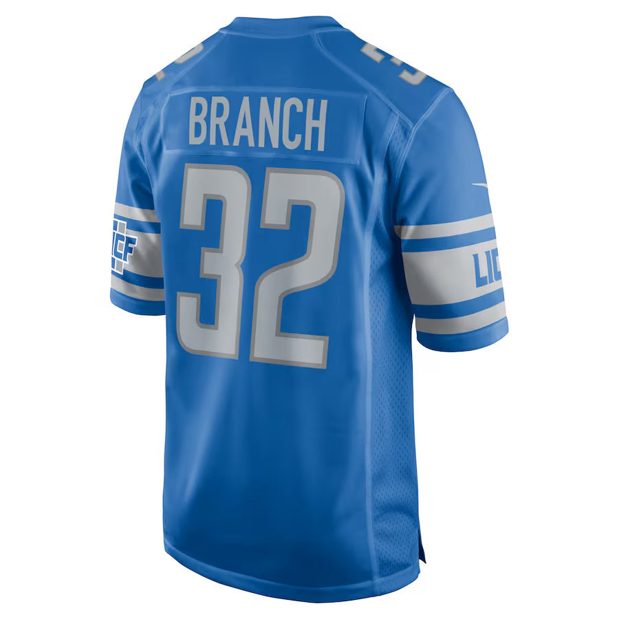 tocy D.Lions #32 Brian Branch Player Blue Replica Game Stitched Jerseys