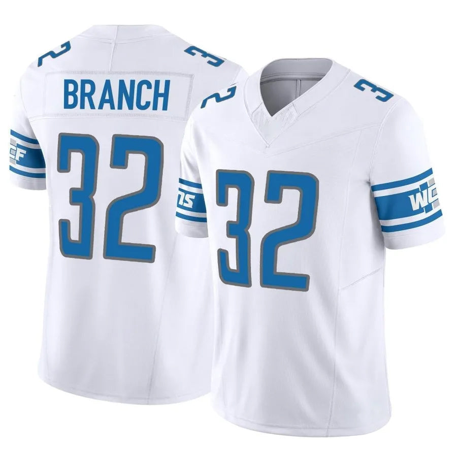 tocy D.Lions #32 Brian Branch Player White Vapor F.U.S.E. Limited Game Stitched Jerseys