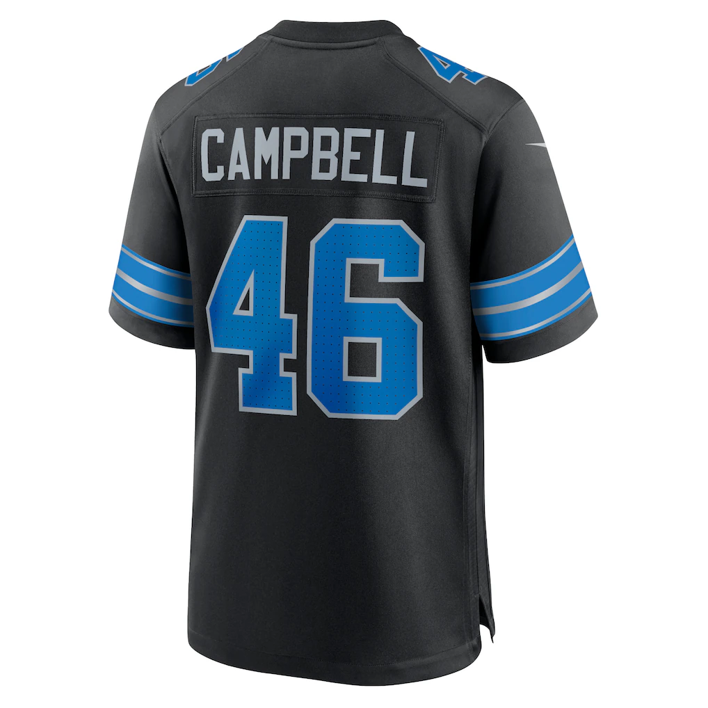 tocy D.Lions #46 Jack Campbell Black 2nd Alternate Game Stitched Jerseys