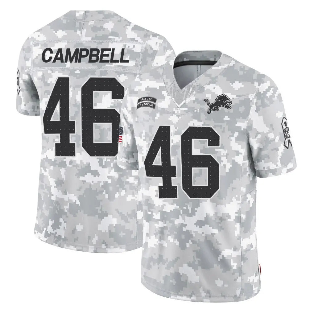 tocy D.Lions #46 Jack Campbell Player Arctic Camo Salute To Service Limited Stitched Jerseys