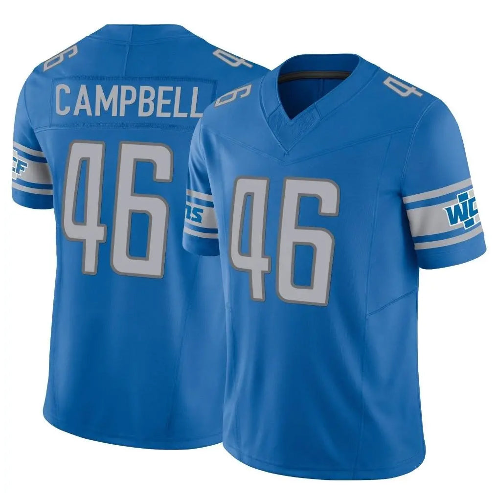 tocy D.Lions #46 Jack Campbell Player Blue Vapor F.U.S.E. Limited Home Game Stitched Jerseys