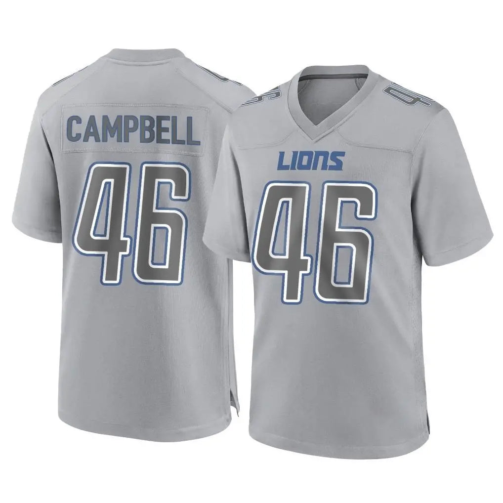 tocy D.Lions #46 Jack Campbell Player Gray Atmosphere Fashion Home Game Stitched Jerseys