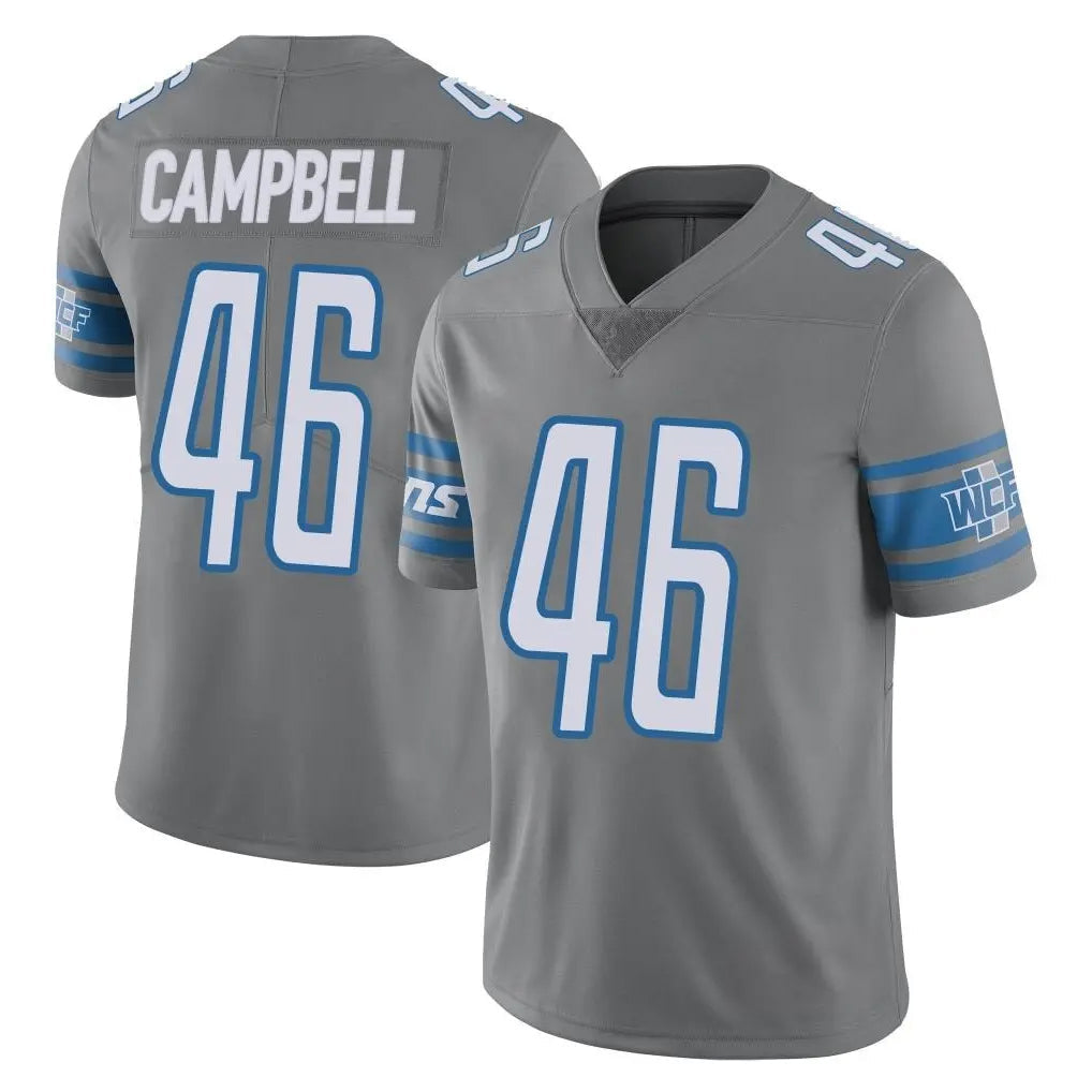 tocy D.Lions #46 Jack Campbell Player Gray Vapor Untouchable Limited Home Game Stitched Jerseys