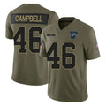 tocy D.Lions #46 Jack Campbell Player Olive 2025 Salute To Service Limited Home Game Stitched Jerseys