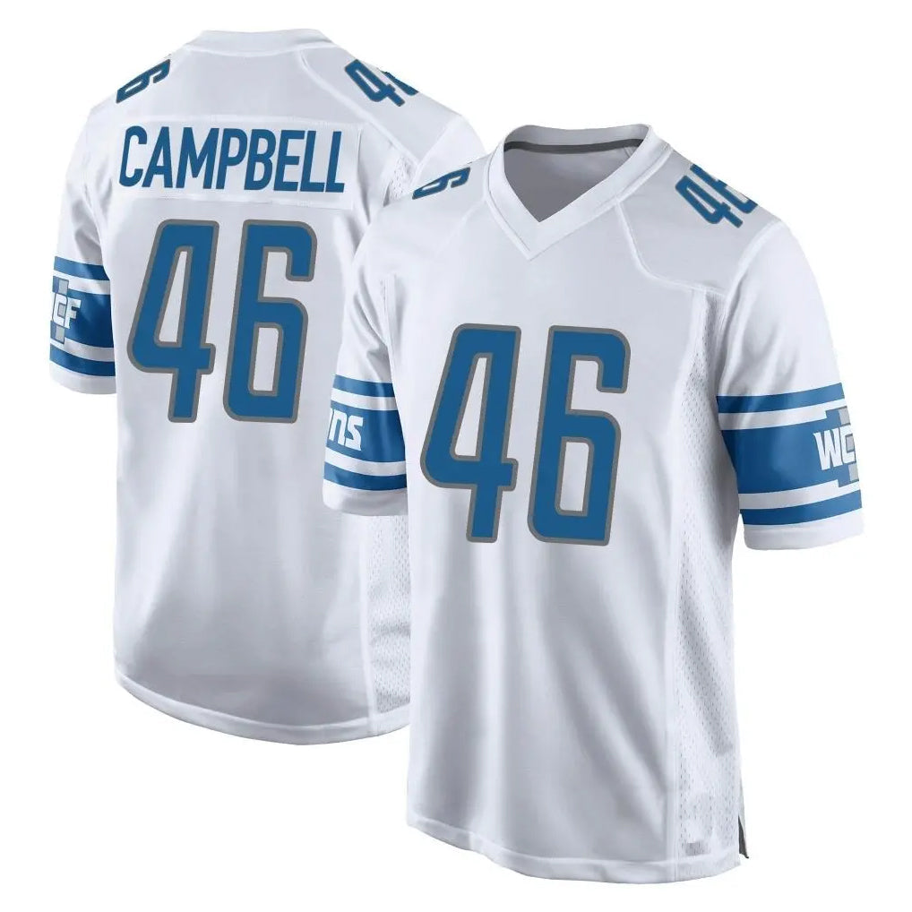 tocy D.Lions #46 Jack Campbell Player White Home Game Stitched Jerseys