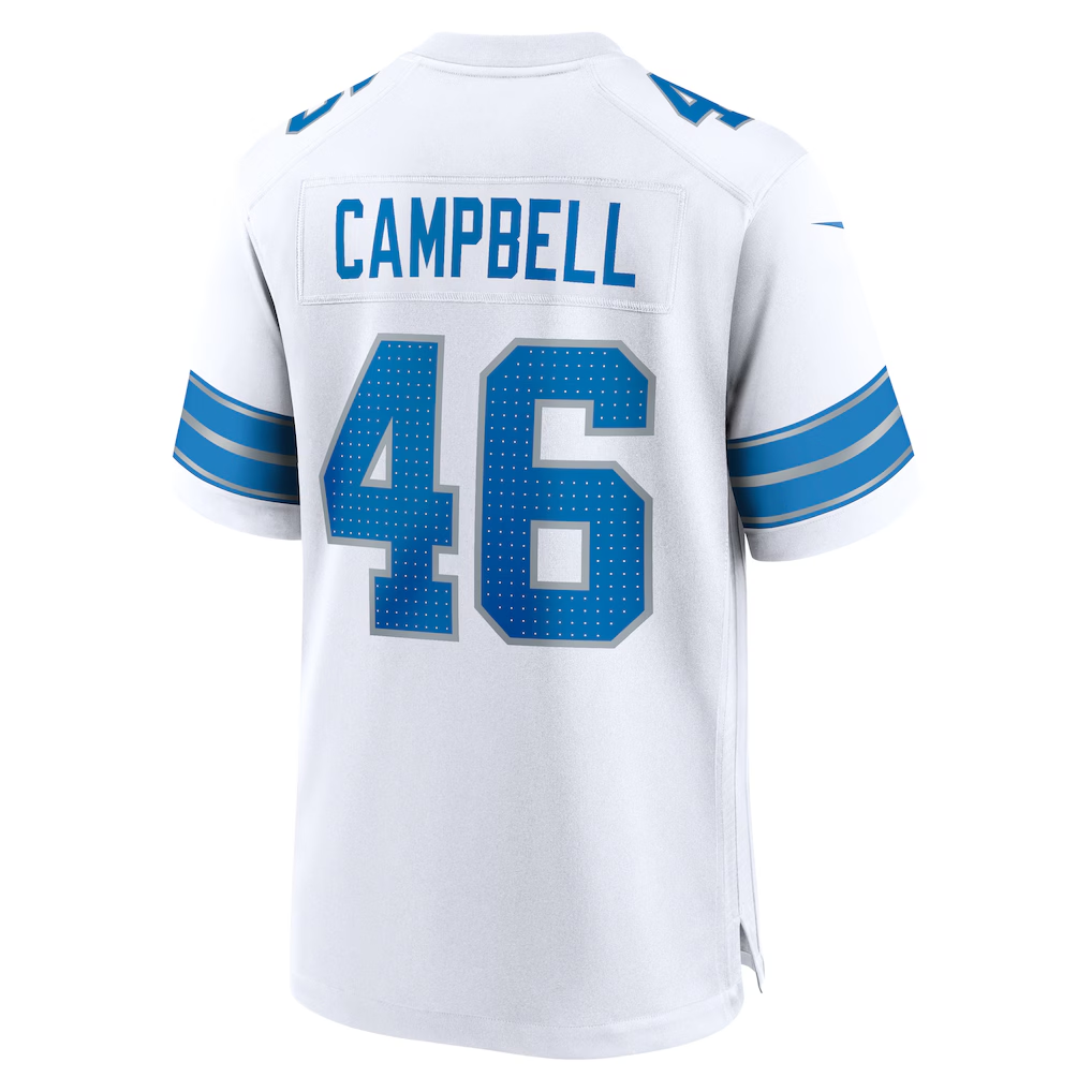 tocy D.Lions #46 Jack Campbell White White Game Stitched Jerseys