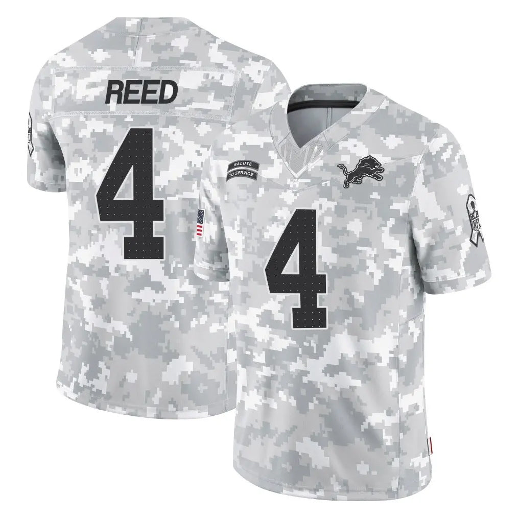 tocy D.Lions #4 D.J. Reed Player Arctic Camo Salute To Service Limited Stitched Jerseys
