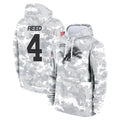 tocy D.Lions #4 D.J. Reed Player Arctic Camo Salute to Service Hoodies Limited Game Stitched Jerseys