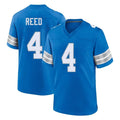 tocy D.Lions #4 D.J. Reed Player Blue Alternate Home Game Stitched Jerseys