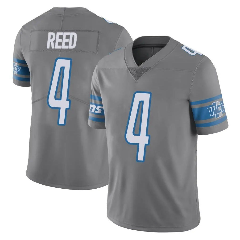 tocy D.Lions #4 D.J. Reed Player Gray Vapor Untouchable Limited Home Game Stitched Jerseys