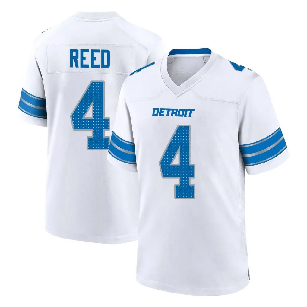 tocy D.Lions #4 D.J. Reed Player White Alternate Home Game Stitched Jerseys