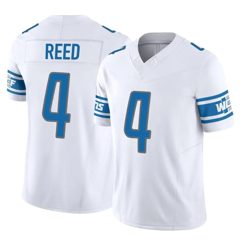 tocy D.Lions #4 D.J. Reed Player White Vapor F.U.S.E. Limited Home Game Stitched Jerseys