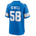 tocy D.Lions #58 Penei Sewell Blue Game Jersey American Stitched Jerseys