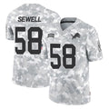 tocy D.Lions #58 Penei Sewell Player Arctic Camo Salute To Service Limited Stitched Jerseys