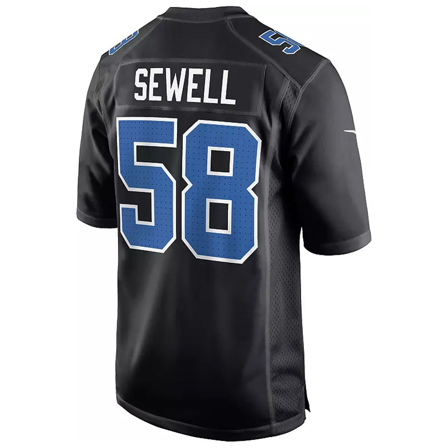 tocy D.Lions #58 Penei Sewell Player Black Fashion Game Stitched Jerseys