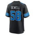 tocy D.Lions #58 Penei Sewell Player Black Home Game Stitched Jerseys