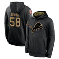 tocy D.Lions #58 Penei Sewell Player Black Salute to Service Hoodies Limited Game Stitched Jerseys