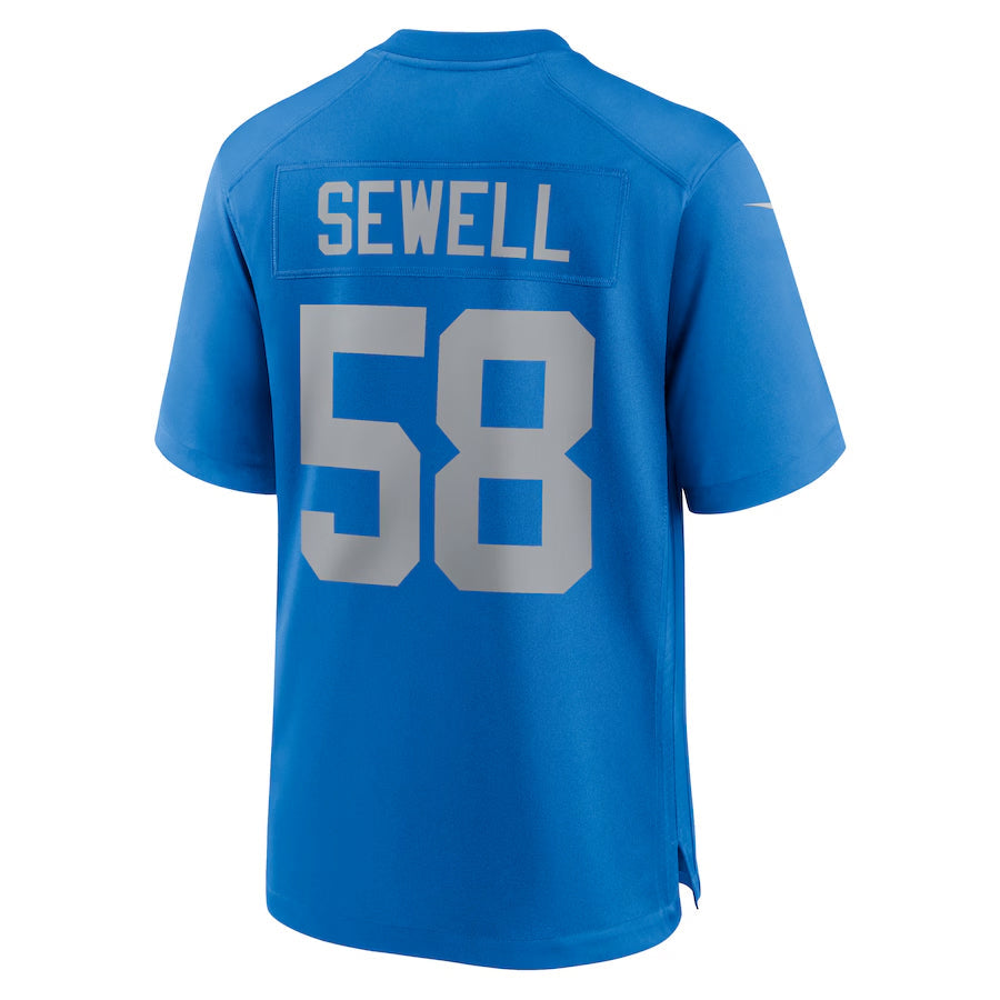 tocy D.Lions #58 Penei Sewell Player Blue Alternate Game Stitched Jerseys