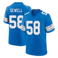 tocy D.Lions #58 Penei Sewell Player Blue Alternate Home Game Stitched Jerseys