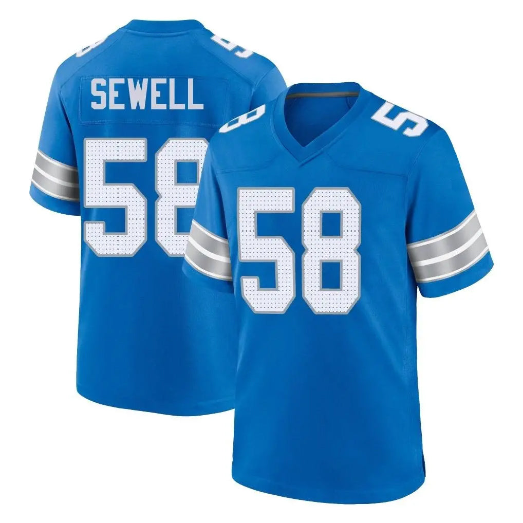 tocy D.Lions #58 Penei Sewell Player Blue Alternate Home Game Stitched Jerseys