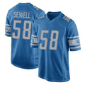 tocy D.Lions #58 Penei Sewell Player Blue Home Game Stitched Jerseys