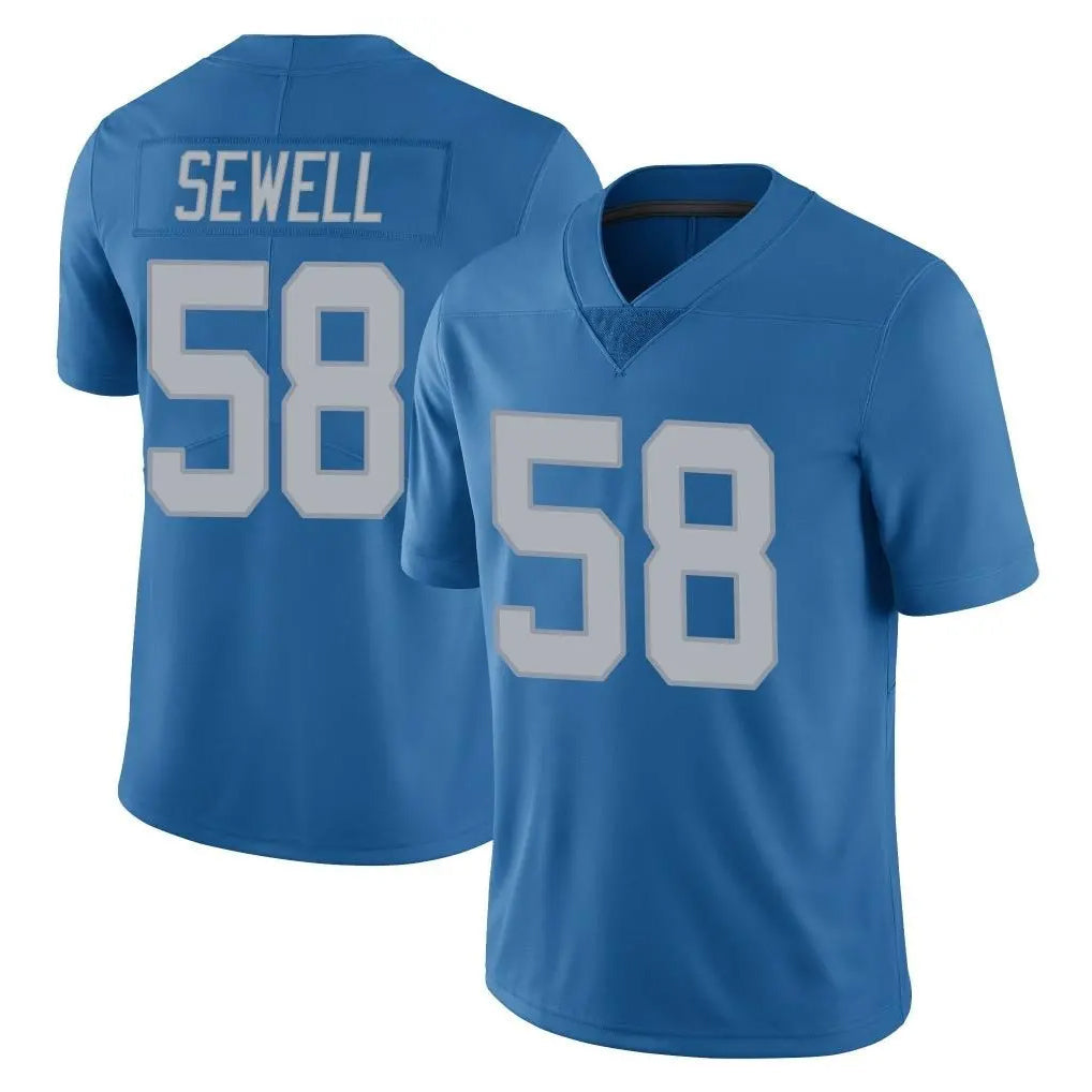 tocy D.Lions #58 Penei Sewell Player Blue Limited Throwback Vapor Untouchable Stitched Jerseys