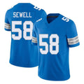 tocy D.Lions #58 Penei Sewell Player Blue Limited Vapor F.U.S.E. Alternate Home Game Stitched Jerseys